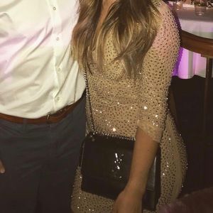 Rhinestone nude party/ special occasion dress